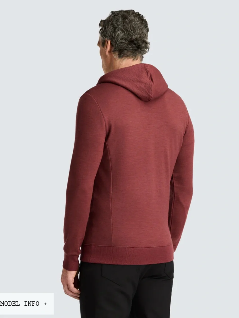 Men's Compact Travel Hoodie Unbound Merino - Red - Medium